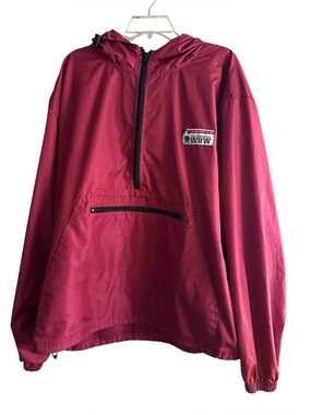 Walt Disney World · Red Y2K Windbreaker with pocket and WDW Logo Patch (XXL)